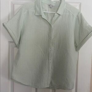 Lucky Brand Mint Green Button-Front Shirt